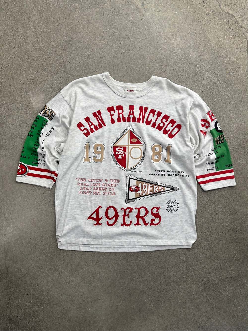 Vintage 1991 San Francisco 49ers Long Gone NFL Super Bowl Shirt - XL